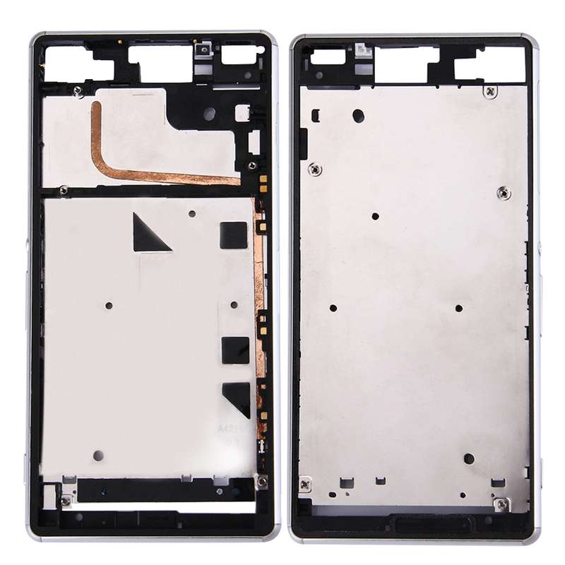 Single SIM Front Housing LCD Frame Bezel for Sony Xperia Z3(Black)