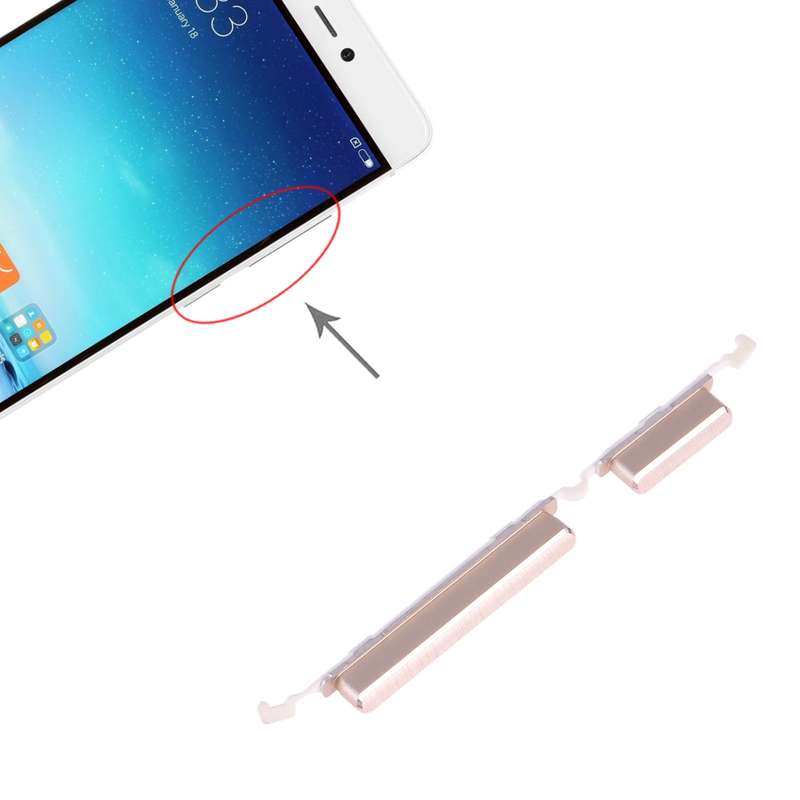 Power Button and Volume Control Button for Xiaomi Mi 5s(Pink)