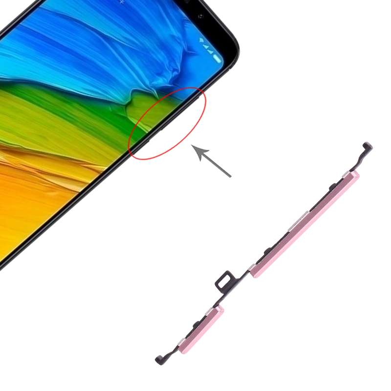 Power Button and Volume Control Button for Xiaomi Redmi 5 Plus(Pink)
