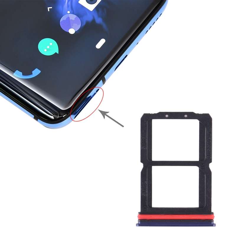 For OnePlus 7 SIM Card Tray + SIM Card Tray (Red)