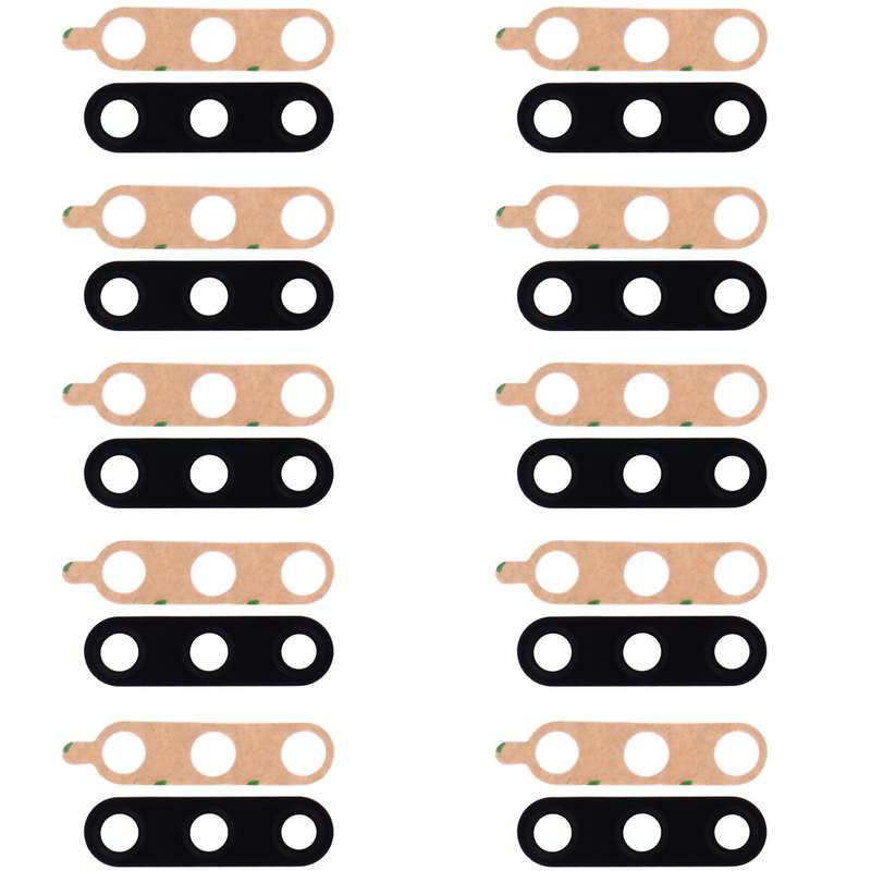 10 PCS Back Camera Lens for LG V40 ThinQ (Black)
