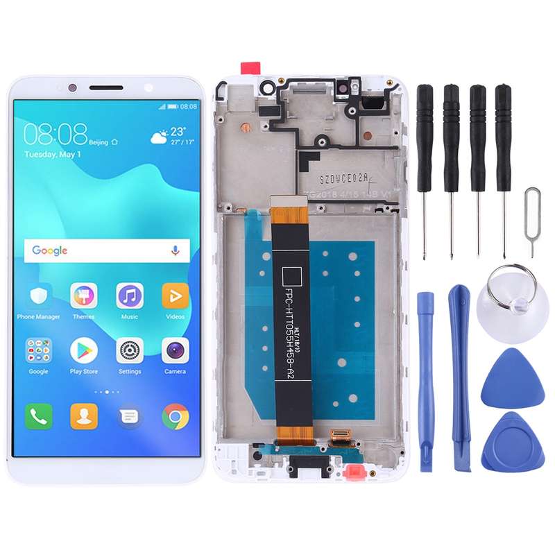 OEM LCD Screen for Huawei Y5 Prime (2018) Digitizer Full Assembly with Frame (Black)