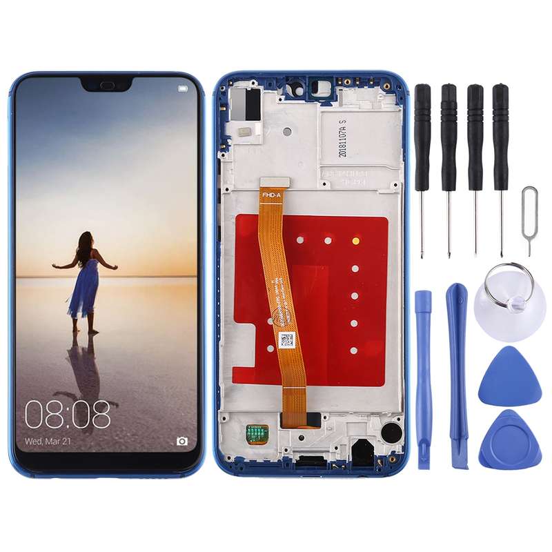LCD Screen and Digitizer Full Assembly with Frame for Huawei P20 Lite / Nova 3e(Black)
