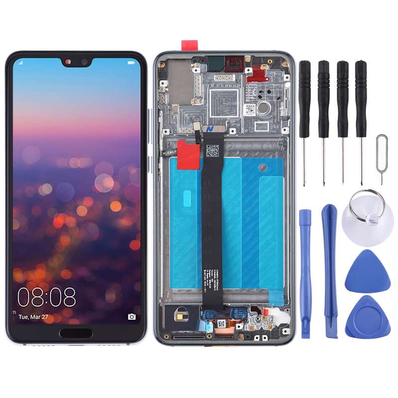OEM LCD Screen for Huawei P20 Digitizer Full Assembly with Frame (Black)