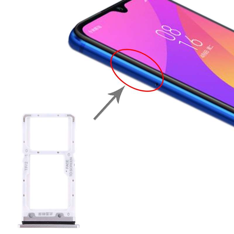 SIM Card Tray + SIM Card Tray / Micro SD Card Tray for Xiaomi Mi CC9 (Gold)