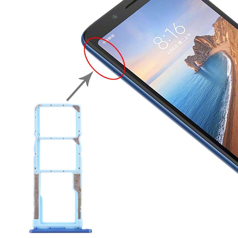SIM Card Tray + SIM Card Tray + Micro SD Card Tray for Xiaomi Redmi 7A (Black)