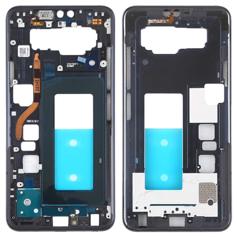 Front Housing LCD Frame Bezel Plate for LG V40 ThinQ (Black)