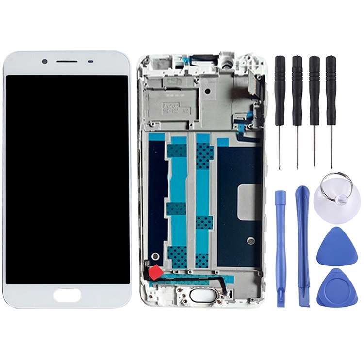 For OPPO R9s LCD Screen (TFT) + Touch Panel with Frame(Black)