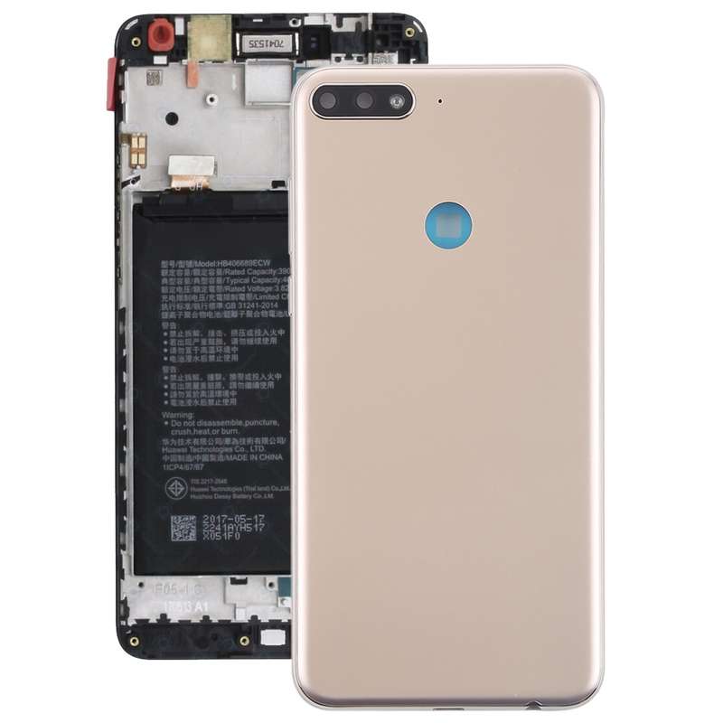Back Cover with Side Keys for Huawei Y7 (2018)(Blue)