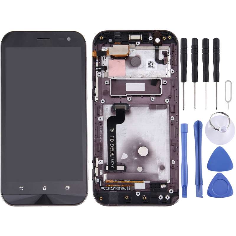 OEM LCD Screen for ASUS ZenFone Zoom 5.5 inch / ZX551ML Digitizer Full Assembly with FrameBlack)