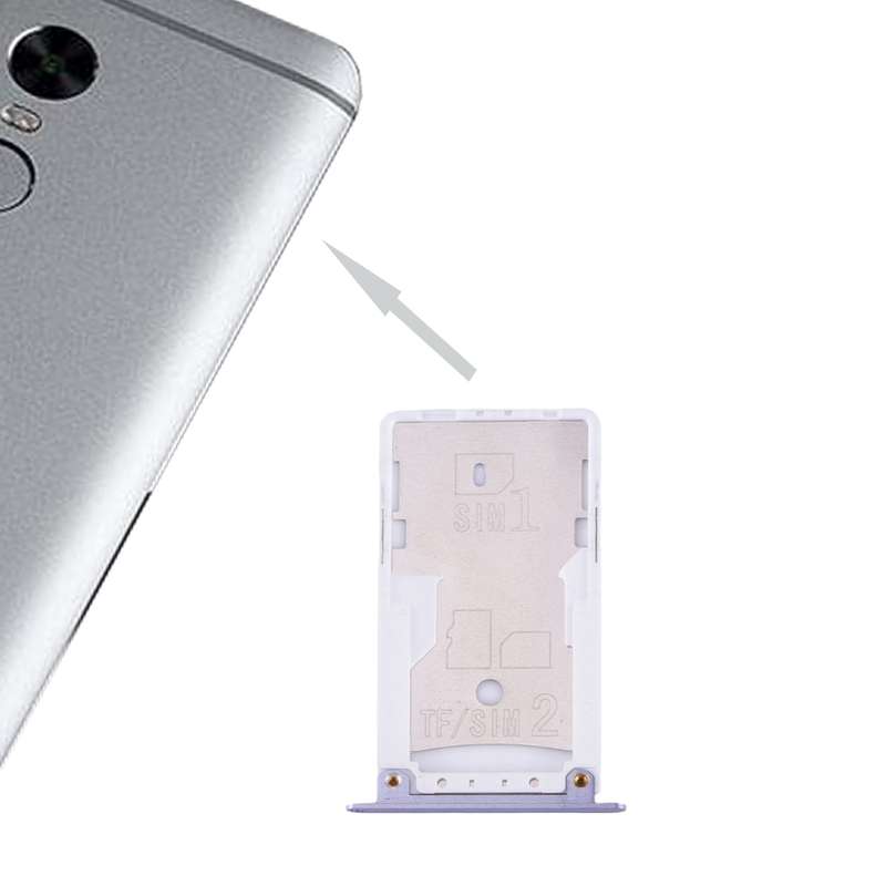 For Xiaomi Redmi Note 4X SIM & SIM / TF Card Tray(Grey)