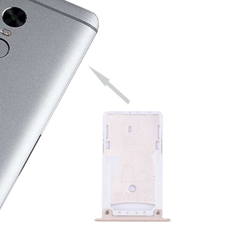 For Xiaomi Redmi Note 4X SIM & SIM / TF Card Tray(Grey)