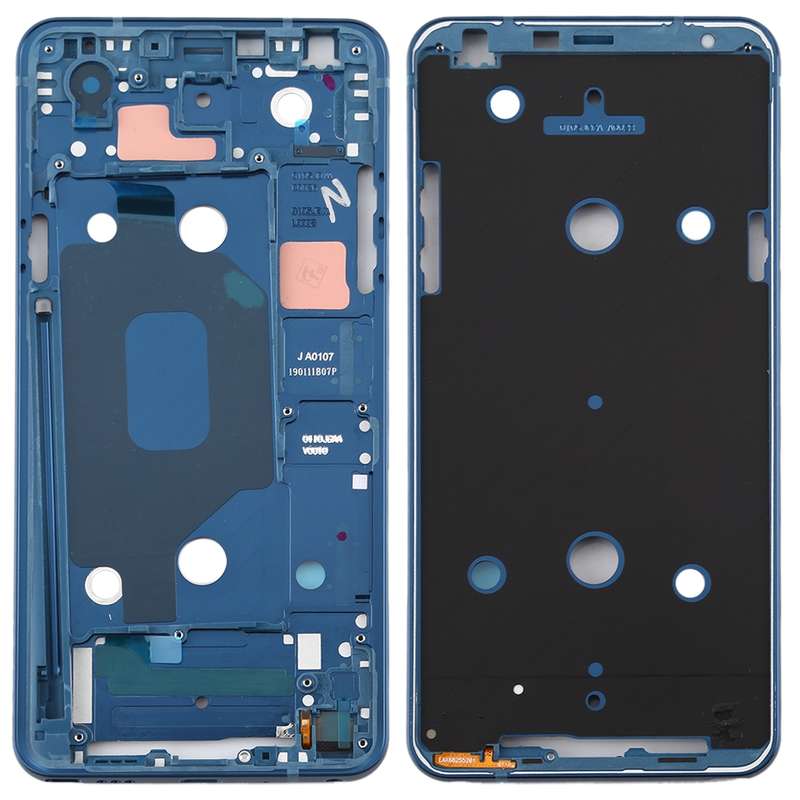 Front Housing LCD Frame Bezel Plate for LG Q Stylo 4 Q710 Q710MS Q710CS (Black)
