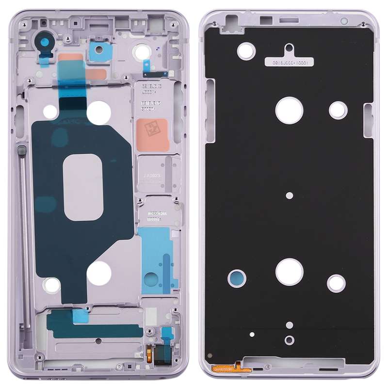 Front Housing LCD Frame Bezel Plate for LG Q Stylo 4 Q710 Q710MS Q710CS (Black)