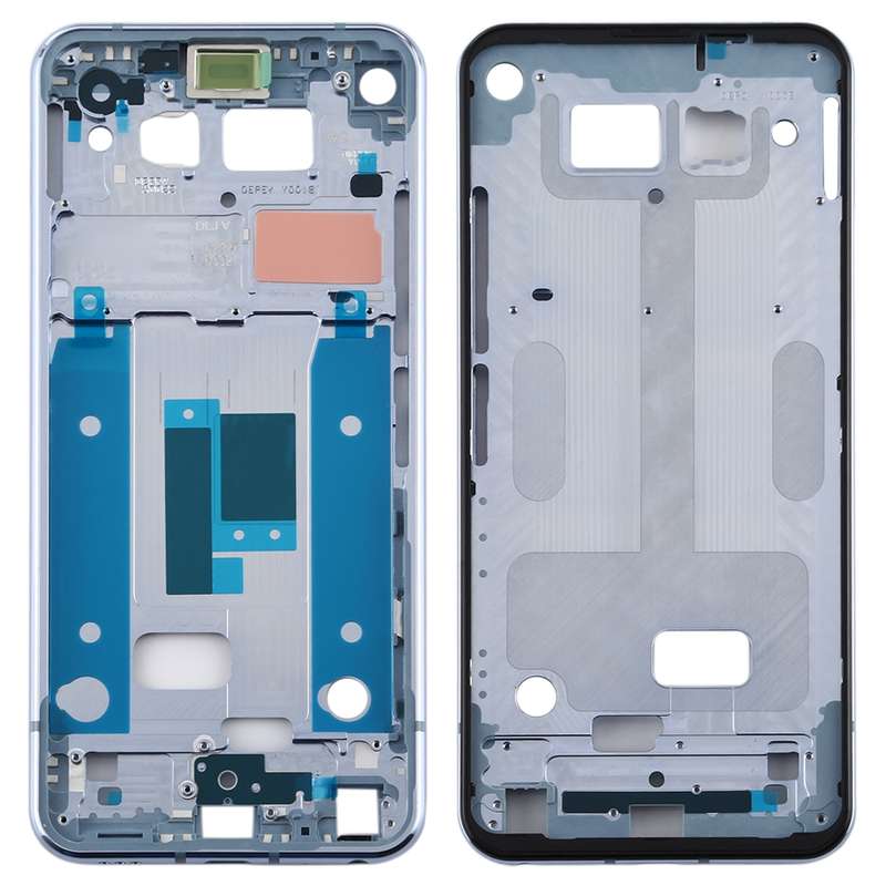 Front Housing LCD Frame Bezel Plate for LG Q70 (Black)