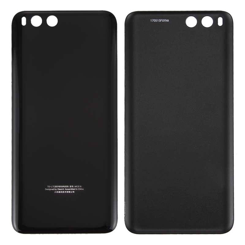 For Xiaomi Mi 6 Glass Battery Back Cover(Black)