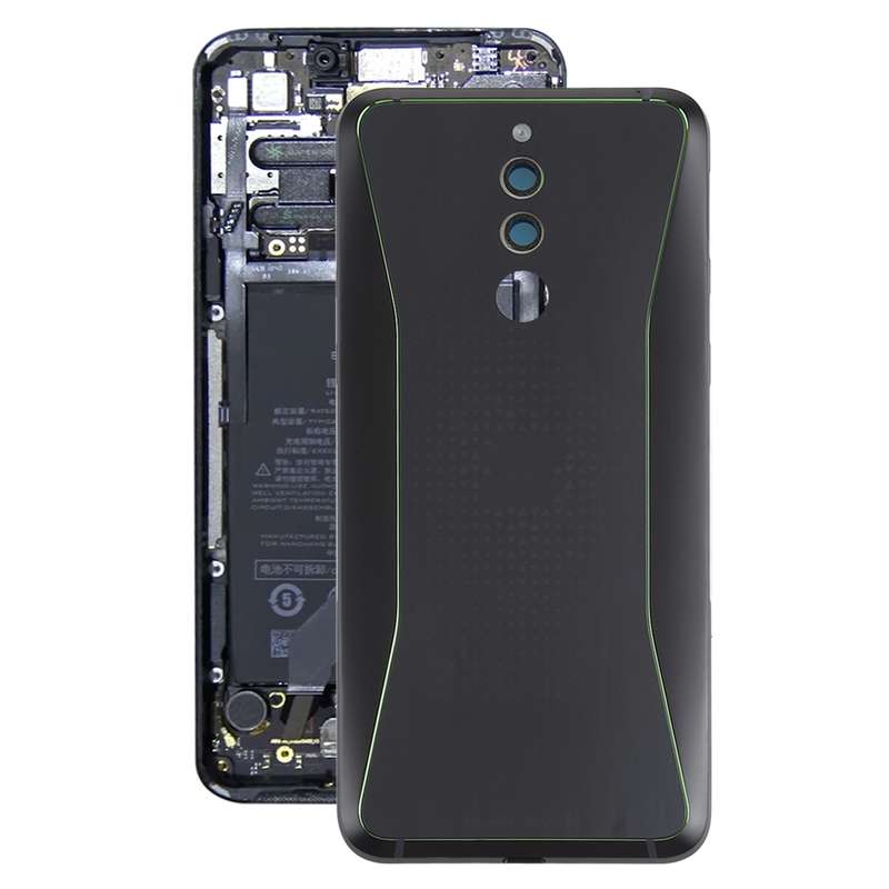 Original Middle Frame Bezel Plate + Battery Back Cover for Xiaomi Black Shark Helo(Black)