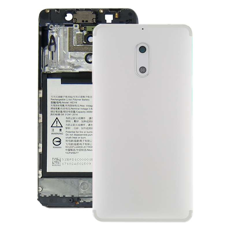 Battery Back Cover with Camera Lens & Side Keys for Nokia 6 TA-1000 TA-1003 TA-1021 TA-1025 TA-1033