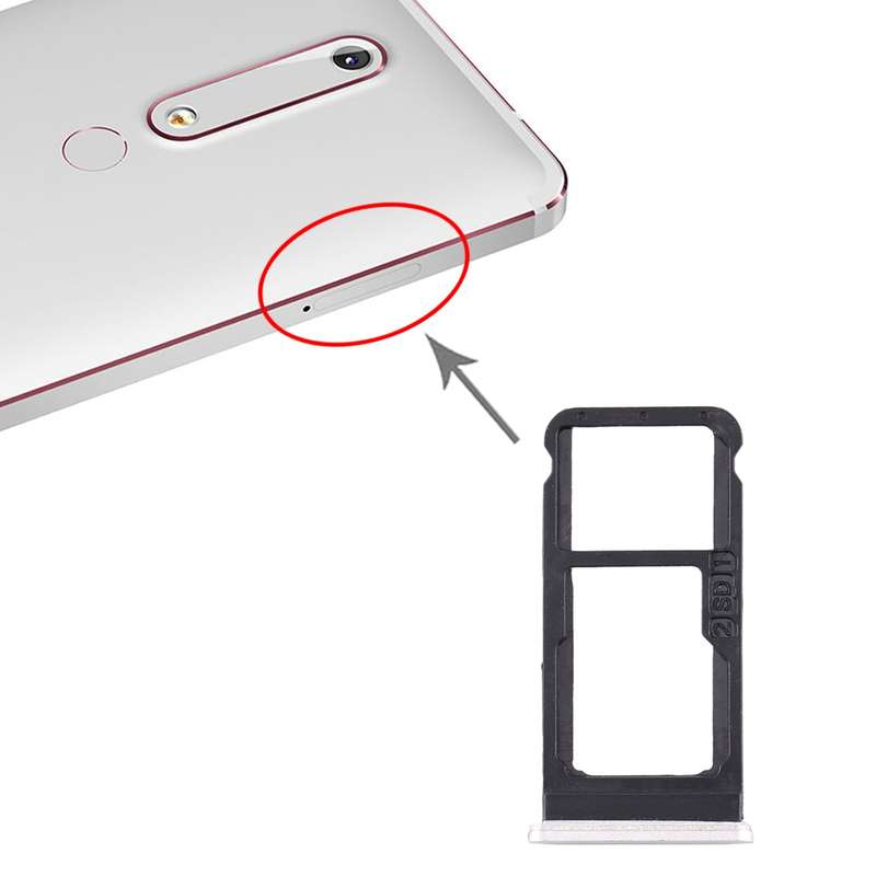 SIM Card Tray + SIM Card Tray / Micro SD Card Tray for Nokia 6.1 / 6 (2018) / TA-1043 TA-1045 TA-105