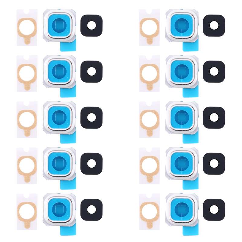 For Galaxy S6 Edge + / G9280 10pcs Back Camera Bezel & Lens Cover with Sticker