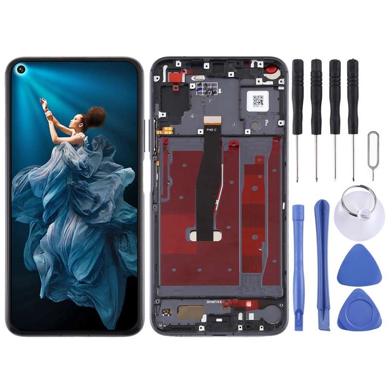 OEM LCD Screen for Huawei Honor 20 Digitizer Full Assembly with Frame(Black)