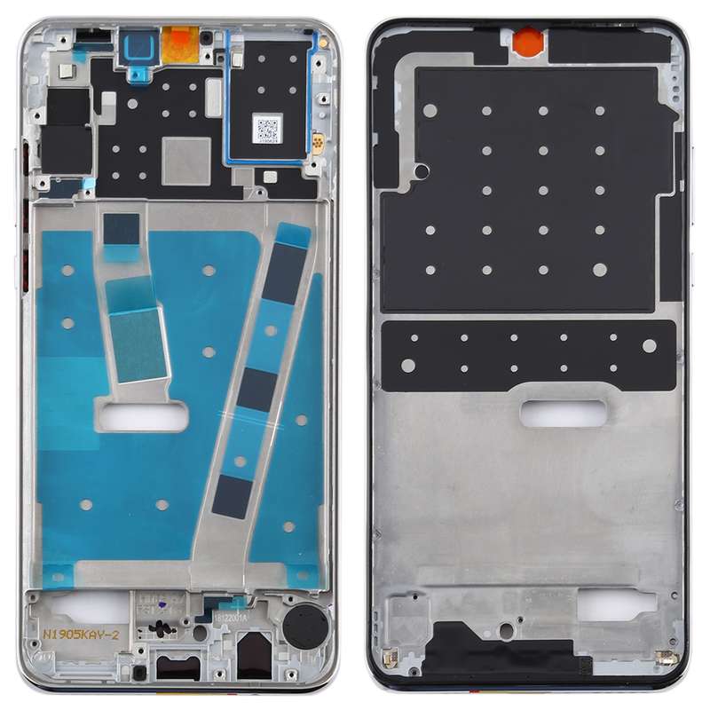 Middle Frame Bezel Plate with Side Keys for Huawei Nova 4e(Blue)