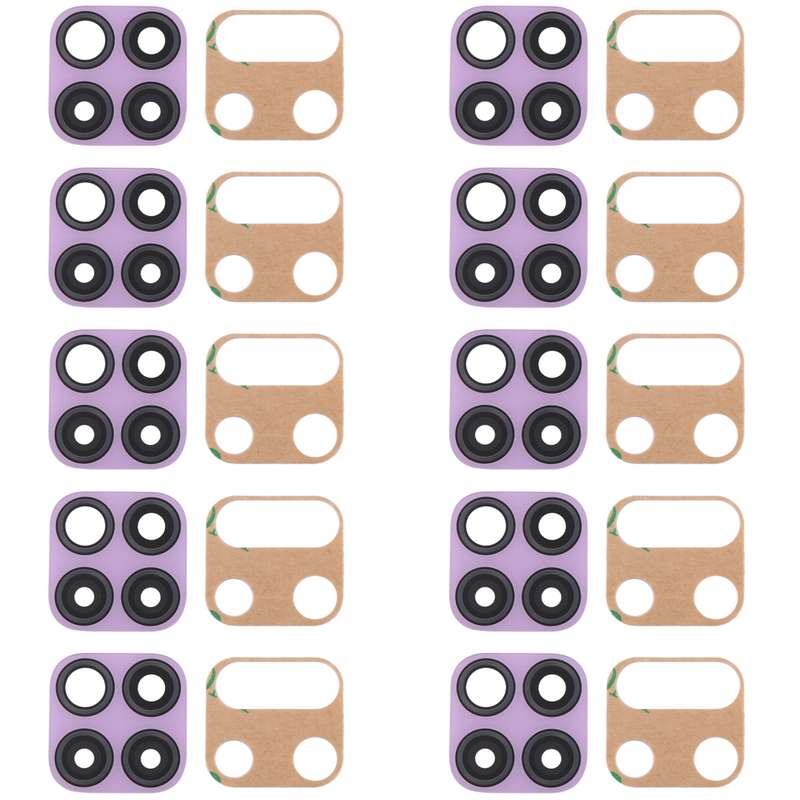 For Huawei P40 Lite 10pcs Original Back Camera Lens (Pink)