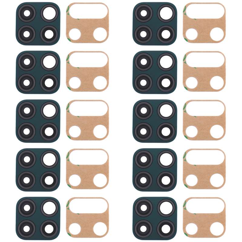 For Huawei P40 Lite 10pcs Original Back Camera Lens (Black)