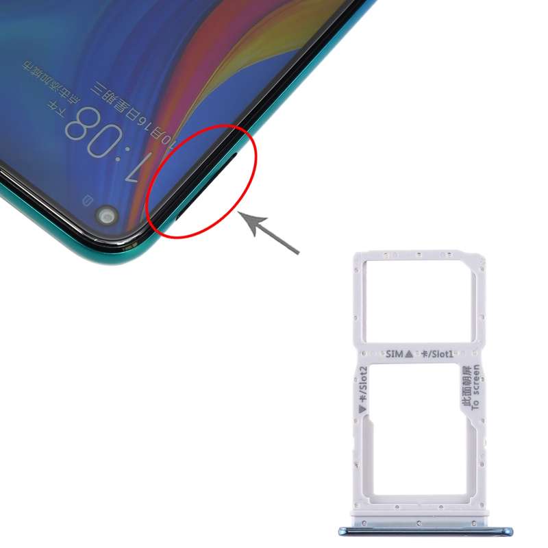 SIM Card Tray + SIM Card Tray / Micro SD Card Tray for Huawei Enjoy 10 Plus (Green)
