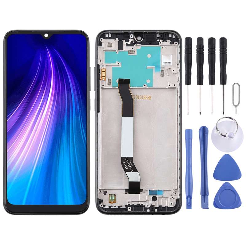 LCD Screen and Digitizer Full Assembly with Frame for Xiaomi Redmi Note 8(Blue)