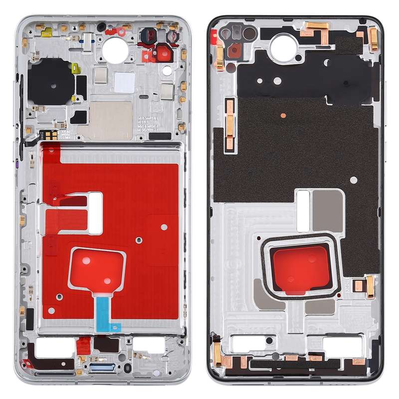 Original Middle Frame Bezel Plate with Side Keys for Huawei P40(Blue)