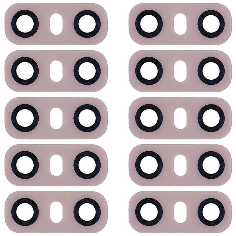 10 PCS Back Camera Lens with Adhesive for LG G6 H870/H871/H872/ LS993(Pink)