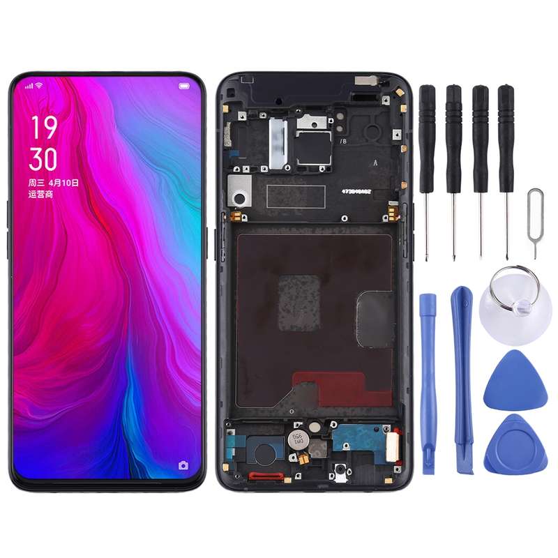 Original LCD Screen for OPPO Reno Digitizer Full Assembly with Frame (Black)