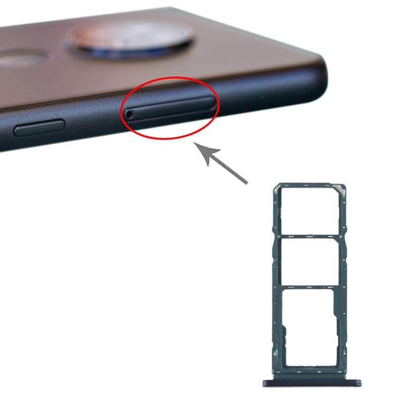 SIM Card Tray + SIM Card Tray + Micro SD Card Tray for Nokia 7.2 / 6.2 TA-1196 TA-1198 TA-1200 TA-11