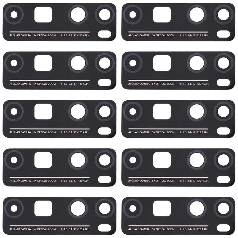 For Huawei Nova 7 Pro 5G 10pcs Back Camera Lens (Black)