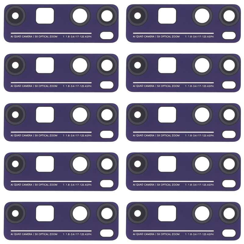 For Huawei Nova 7 Pro 5G 10pcs Back Camera Lens (Black)