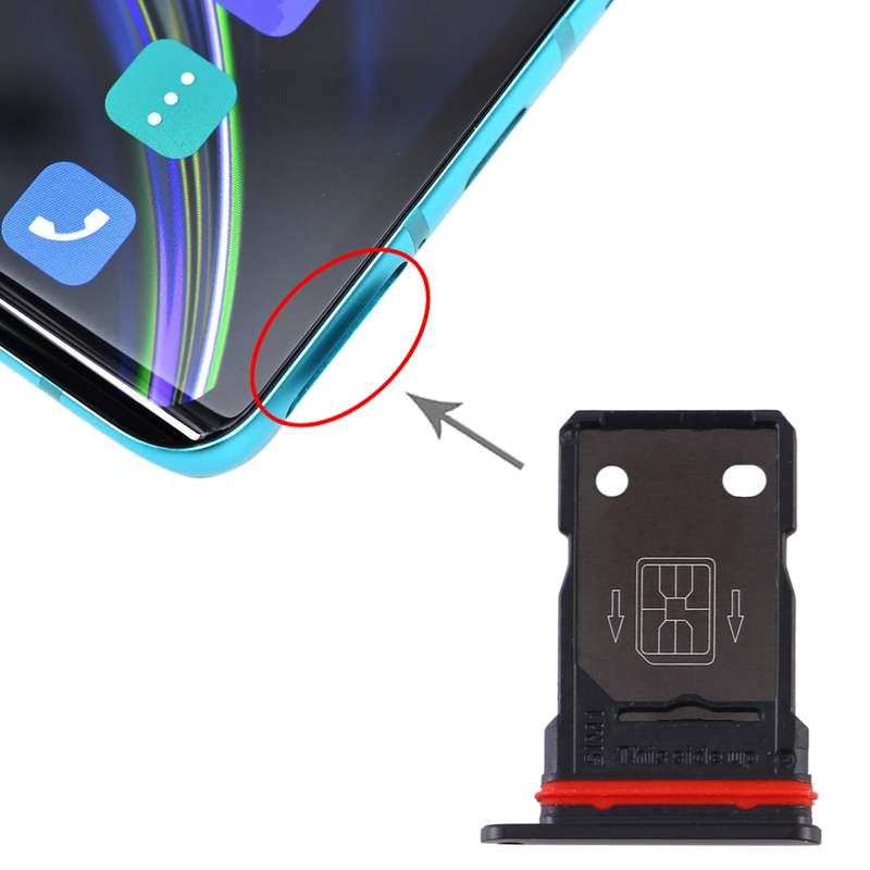 For OnePlus 8 Original SIM Card Tray + SIM Card Tray (Black)