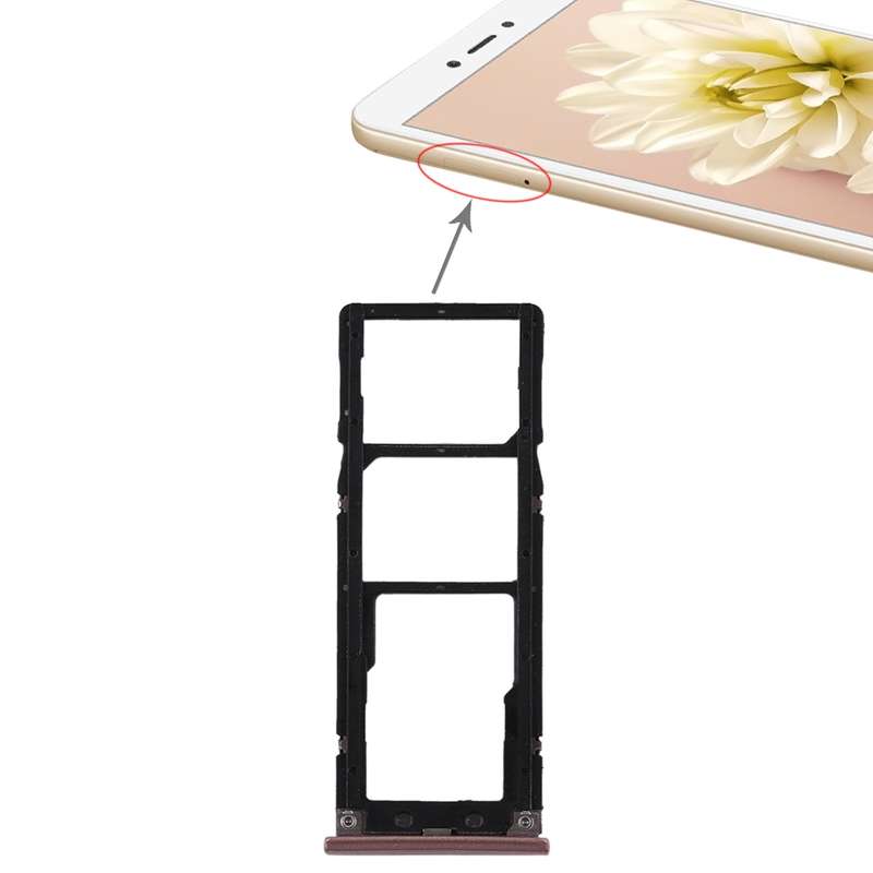 2 SIM Card Tray + Micro SD Card Tray for Xiaomi Redmi Note 5A(Grey)