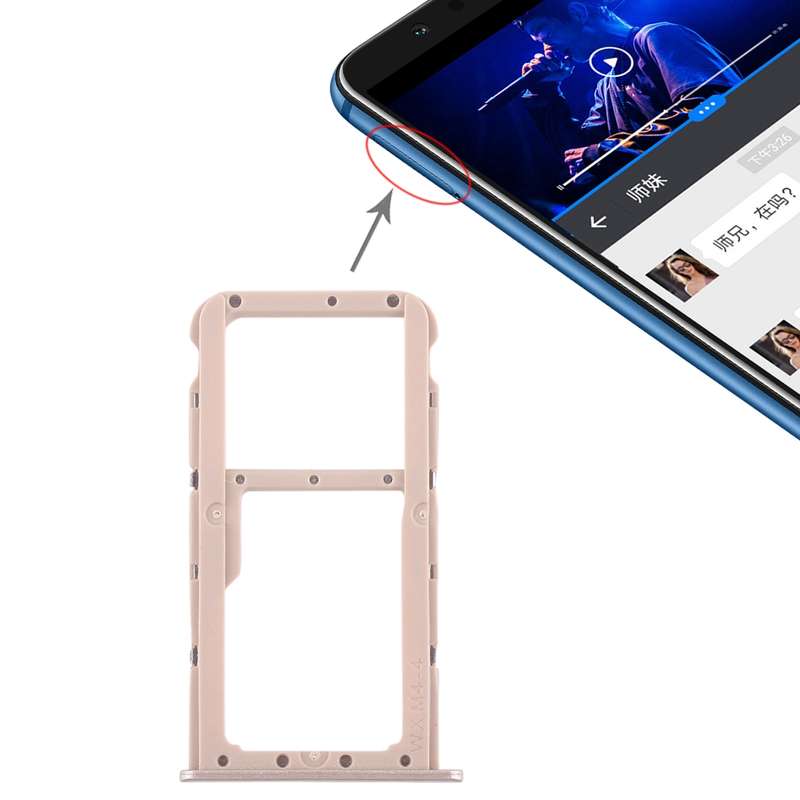SIM Card Tray + SIM Card Tray / Micro SD Card Tray for Huawei Honor Play 7X (Blue)