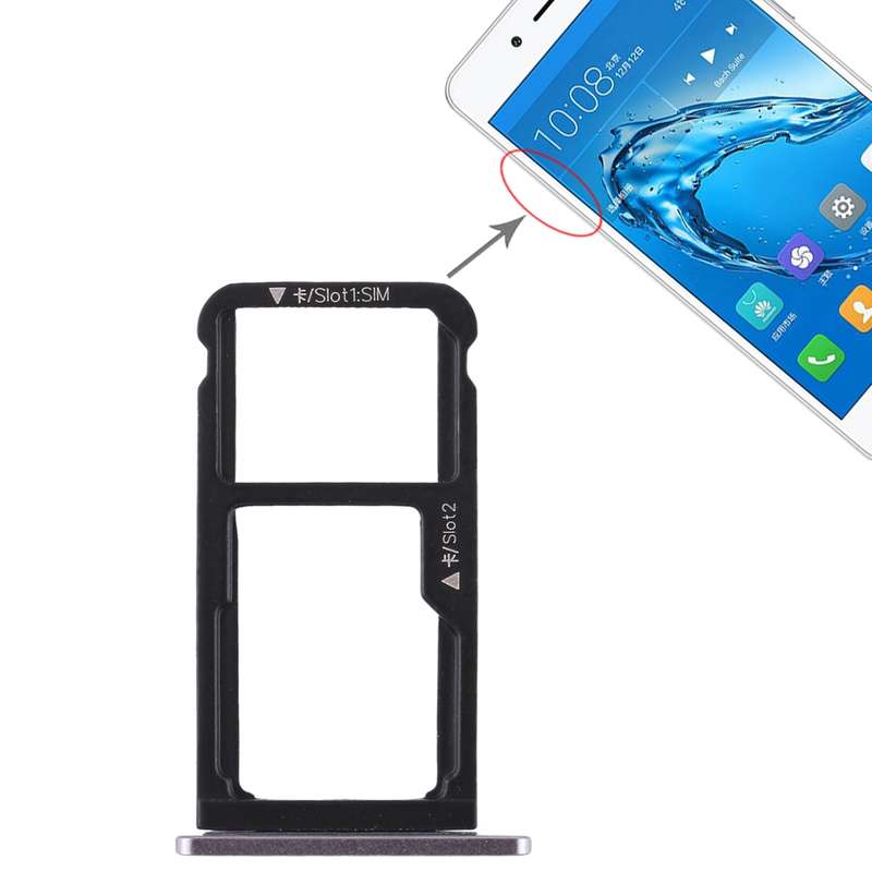 SIM Card Tray + SIM Card Tray / Micro SD Card Tray for Huawei Enjoy 6s (Pink)
