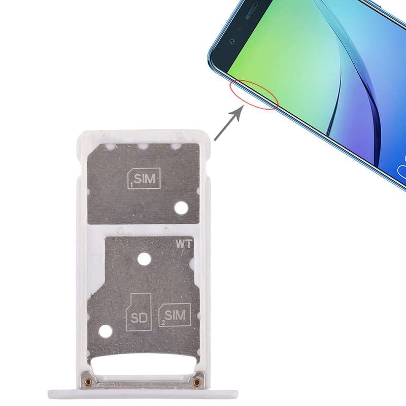 2 SIM Card Tray / Micro SD Card Tray for Huawei Enjoy 6 / AL00(Grey)