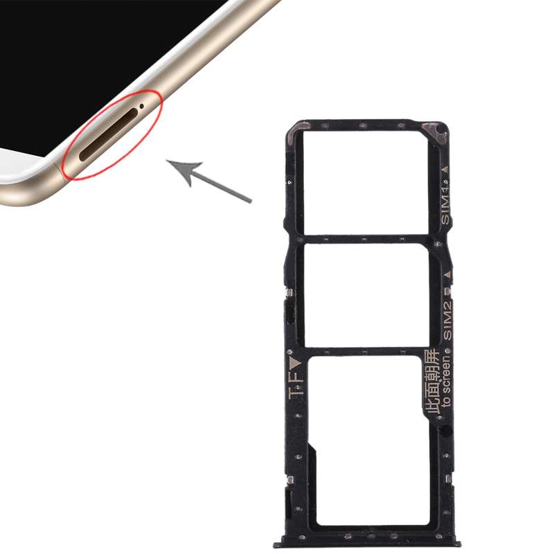 2 SIM Card Tray + Micro SD Card Tray for Huawei Enjoy 8 Plus(Blue)