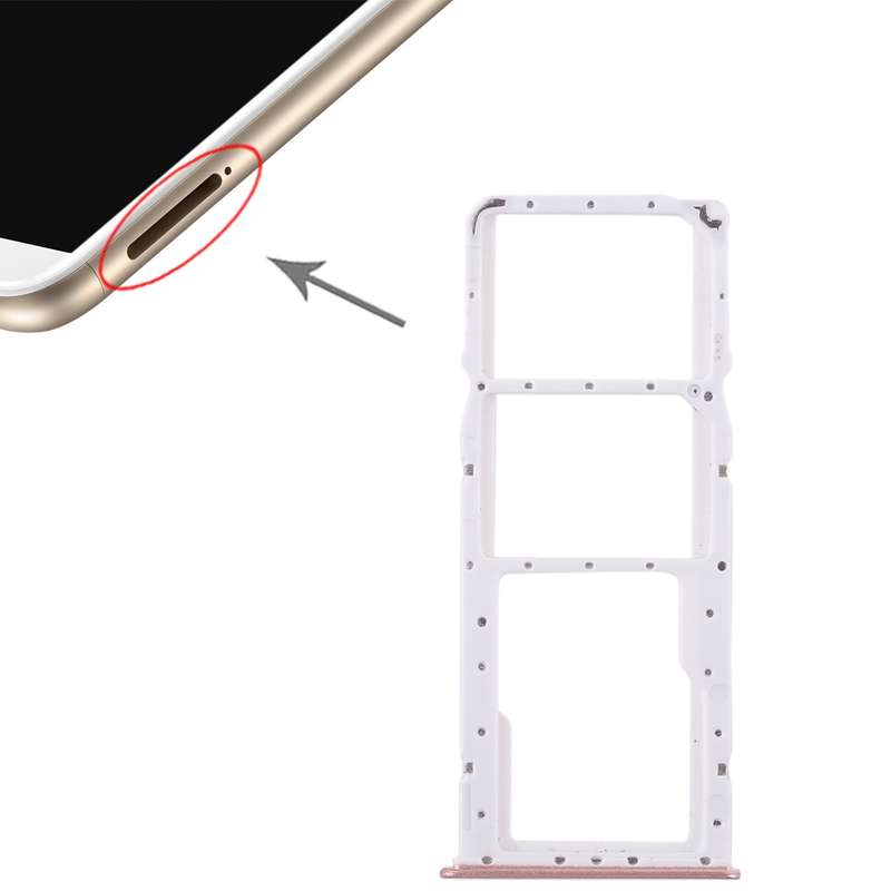 2 SIM Card Tray + Micro SD Card Tray for Huawei Enjoy 8 Plus(Blue)