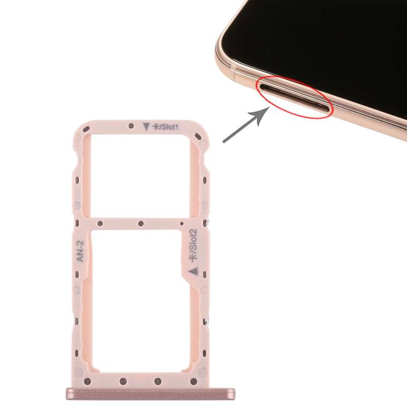 SIM Card Tray + SIM Card Tray / Micro SD Card for Huawei P20 Lite / Nova 3e (Black)