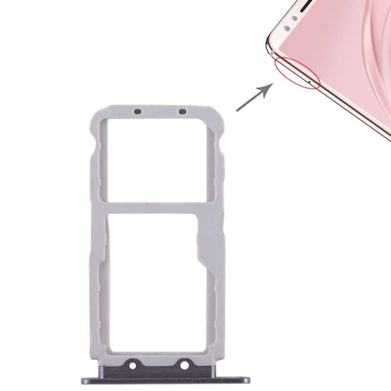 2 SIM Card Tray / Micro SD Card Tray for Huawei Nova 2s(Black)