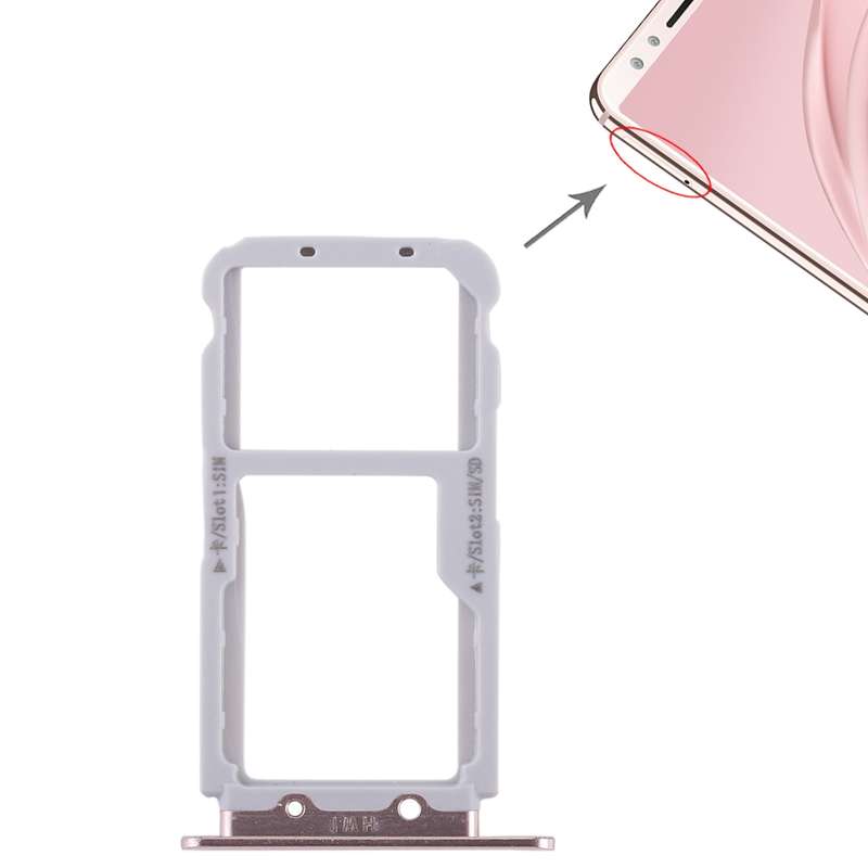 2 SIM Card Tray / Micro SD Card Tray for Huawei Nova 2s(Black)