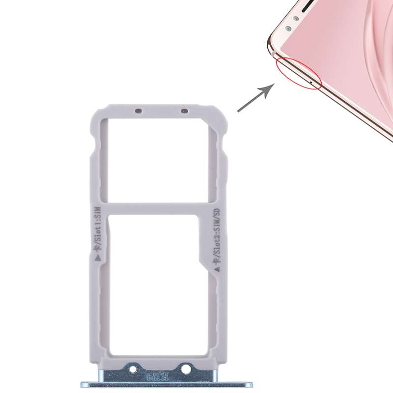 2 SIM Card Tray / Micro SD Card Tray for Huawei Nova 2s(Black)