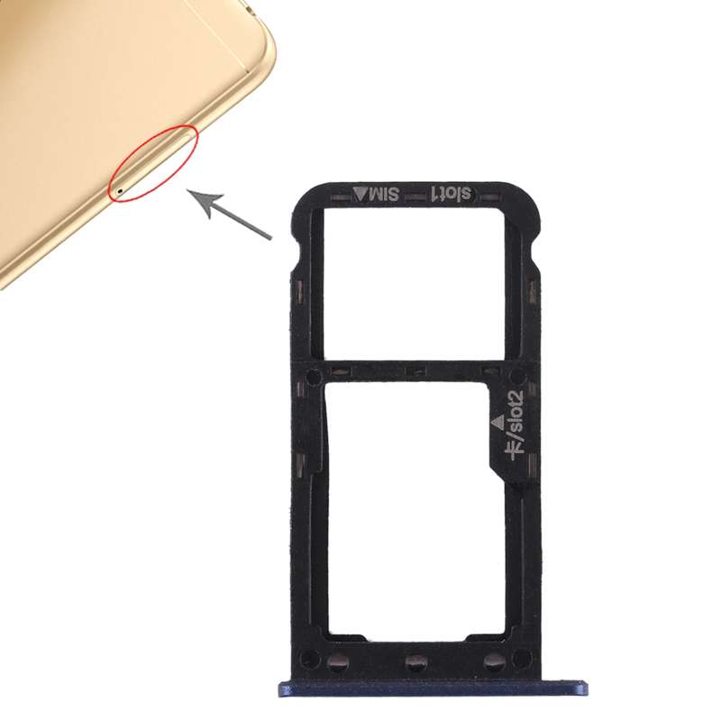 SIM Card Tray + SIM Card Tray / Micro SD Card for Huawei Enjoy 7 (Silver)