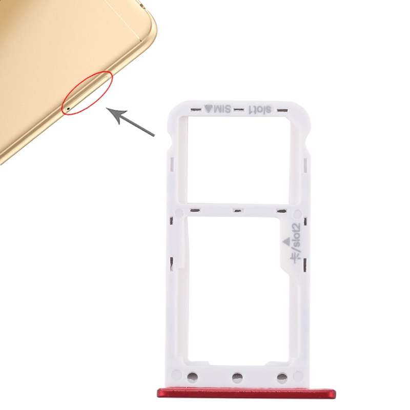 SIM Card Tray + SIM Card Tray / Micro SD Card for Huawei Enjoy 7 (Silver)