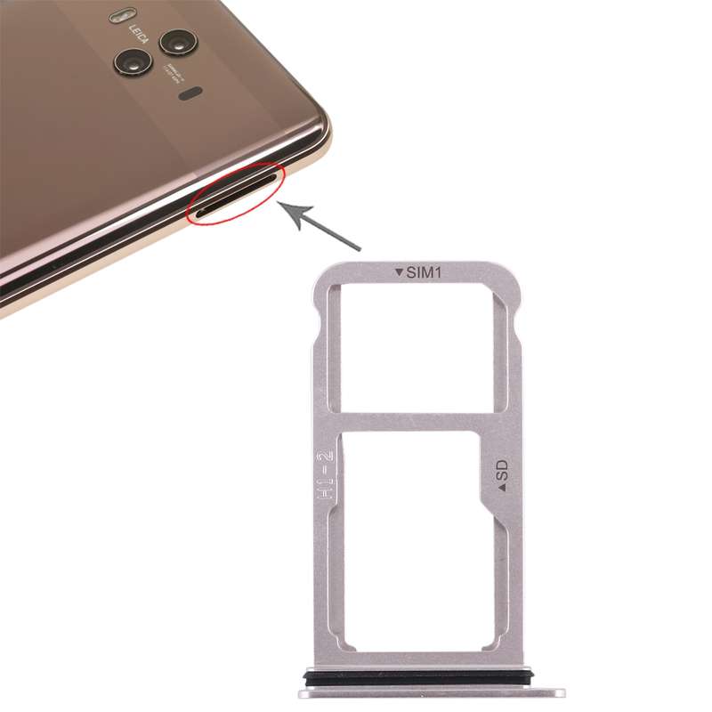 SIM Card Tray + SIM Card Tray / Micro SD Card for Huawei Mate 10 (Black)